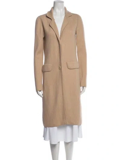 Pre-owned Max Mara Virgin Wool V-neck Sweater In Neutral