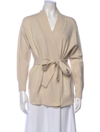 Pre-owned Max Mara Virgin Wool V-neck Sweater W/ Tags In Neutral