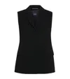 Max Mara Virgin Wool Waistcoat In Black