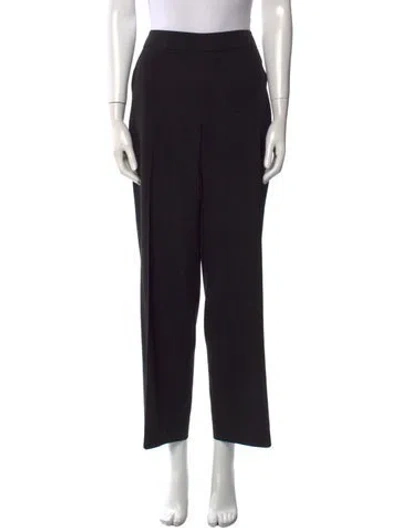 Pre-owned Max Mara Virgin Wool Wide Leg Pants In Black