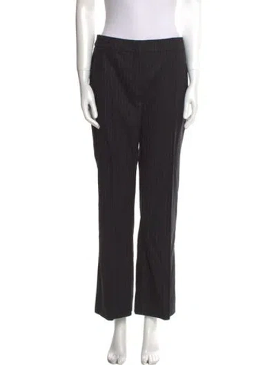 Pre-owned Max Mara Virgin Wool Wide Leg Pants In Black