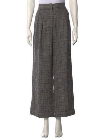 Pre-owned Max Mara Virgin Wool Wide Leg Pants In Black