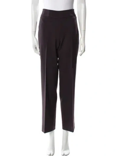 Pre-owned Max Mara Virgin Wool Wide Leg Pants In Black