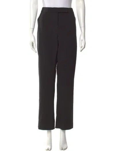 Pre-owned Max Mara Virgin Wool Wide Leg Pants In Black
