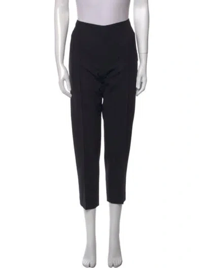 Pre-owned Max Mara Virgin Wool Wide Leg Pants In Black
