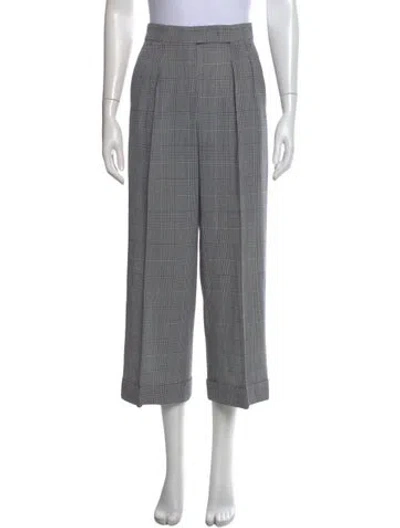 Pre-owned Max Mara Virgin Wool Wide Leg Pants In Black