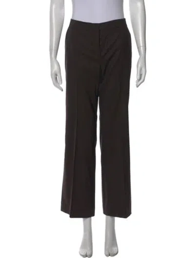 Pre-owned Max Mara Virgin Wool Wide Leg Pants In Black