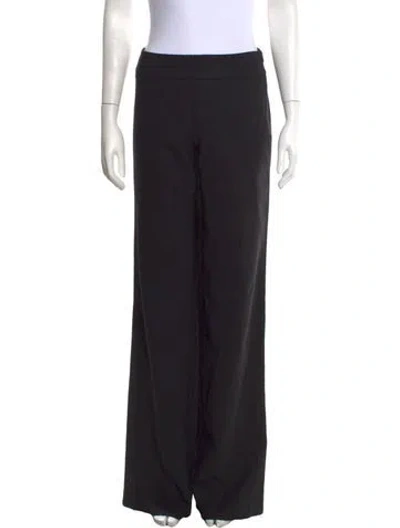 Pre-owned Max Mara Virgin Wool Wide Leg Pants In Black