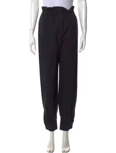 Pre-owned Max Mara Virgin Wool Wide Leg Pants In Black