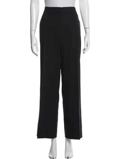Pre-owned Max Mara Virgin Wool Wide Leg Pants In Blue