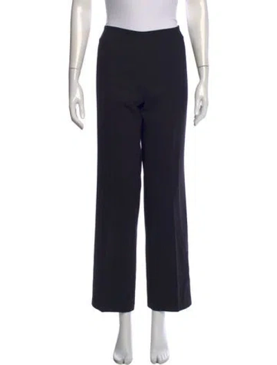 Pre-owned Max Mara Virgin Wool Wide Leg Pants In Blue