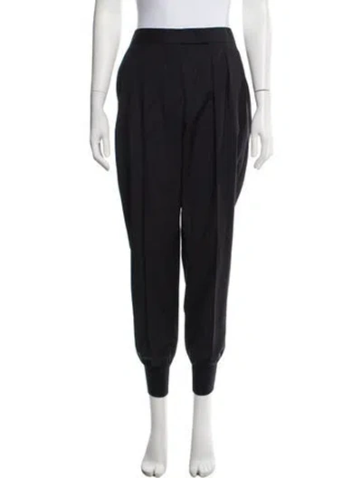 Pre-owned Max Mara Virgin Wool Wide Leg Pants In Blue