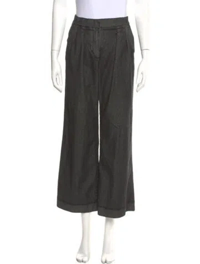 Pre-owned Max Mara Virgin Wool Wide Leg Pants In Gray
