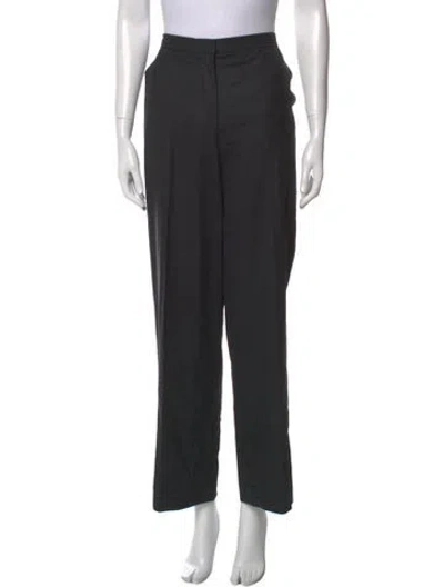 Pre-owned Max Mara Virgin Wool Wide Leg Pants In Gray