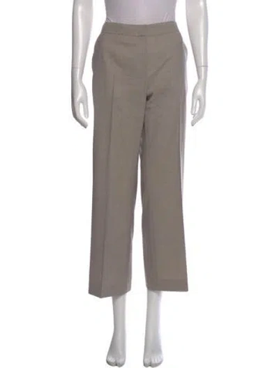 Pre-owned Max Mara Virgin Wool Wide Leg Pants In Gray