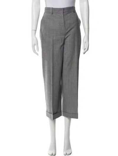 Pre-owned Max Mara Virgin Wool Wide Leg Pants In Gray