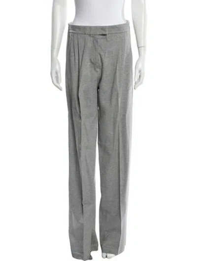 Pre-owned Max Mara Virgin Wool Wide Leg Pants In Gray