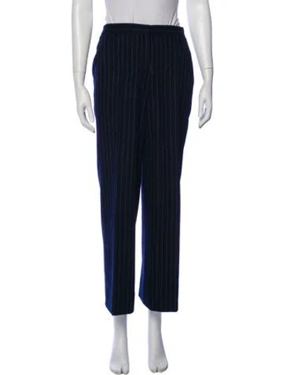 Pre-owned Max Mara Virgin Wool Wide Leg Pants In Gray