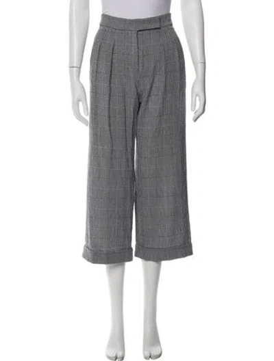 Pre-owned Max Mara Virgin Wool Wide Leg Pants In Gray