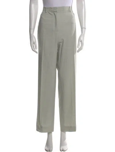 Pre-owned Max Mara Virgin Wool Wide Leg Pants In Gray