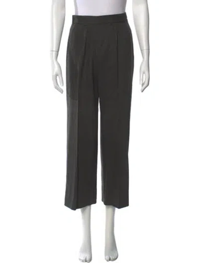 Pre-owned Max Mara Virgin Wool Wide Leg Pants In Gray