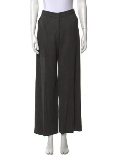 Pre-owned Max Mara Virgin Wool Wide Leg Pants In Gray