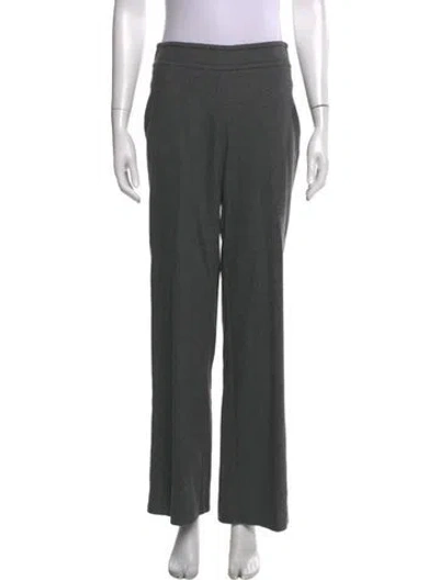 Pre-owned Max Mara Virgin Wool Wide Leg Pants In Grey