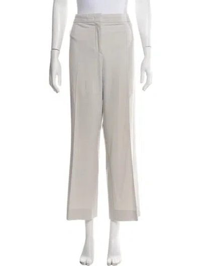 Pre-owned Max Mara Virgin Wool Wide Leg Pants In Grey