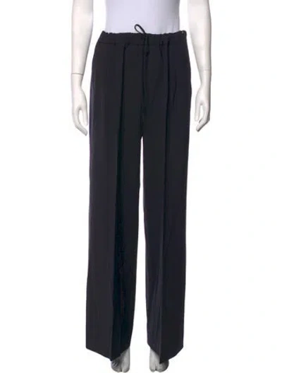 Pre-owned Max Mara Virgin Wool Wide Leg Pants In Grey