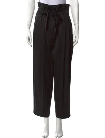 Pre-owned Max Mara Virgin Wool Wide Leg Pants In Grey