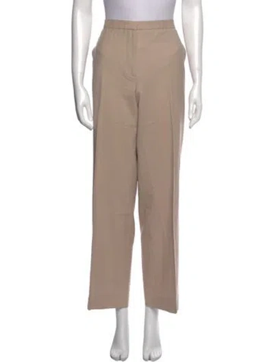 Pre-owned Max Mara Virgin Wool Wide Leg Pants In Neutral