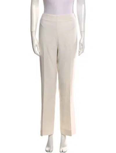 Pre-owned Max Mara Virgin Wool Wide Leg Pants In Neutral
