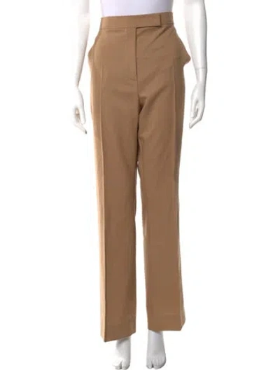 Pre-owned Max Mara Virgin Wool Wide Leg Pants In Neutral