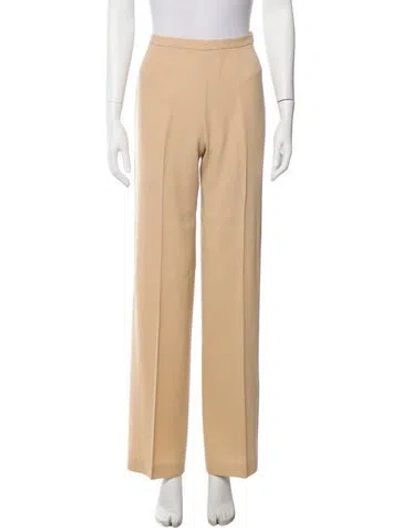 Pre-owned Max Mara Virgin Wool Wide Leg Pants In Neutral