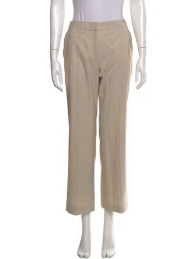 Pre-owned Max Mara Virgin Wool Wide Leg Pants In Neutral