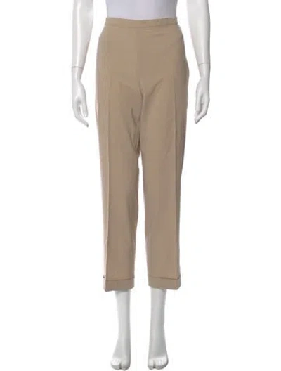 Pre-owned Max Mara Virgin Wool Wide Leg Pants In Neutral
