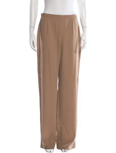 Pre-owned Max Mara Virgin Wool Wide Leg Pants In Neutral