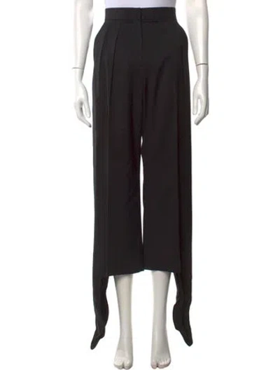 Pre-owned Max Mara Virgin Wool Wide Leg Pants In Neutrals