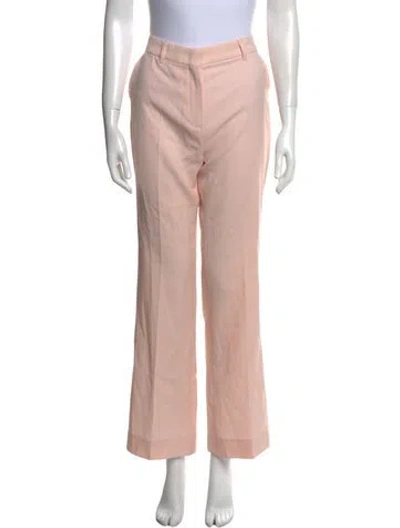 Pre-owned Max Mara Virgin Wool Wide Leg Pants In Pink