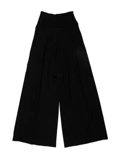 Pre-owned Max Mara Virgin Wool Wide Leg Pants W/ Tags In Black
