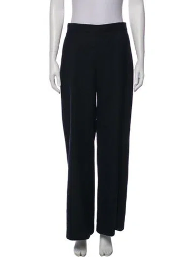 Pre-owned Max Mara Virgin Wool Wide Leg Pants W/ Tags In Black