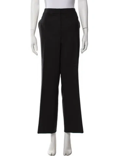 Pre-owned Max Mara Virgin Wool Wide Leg Pants W/ Tags In Black