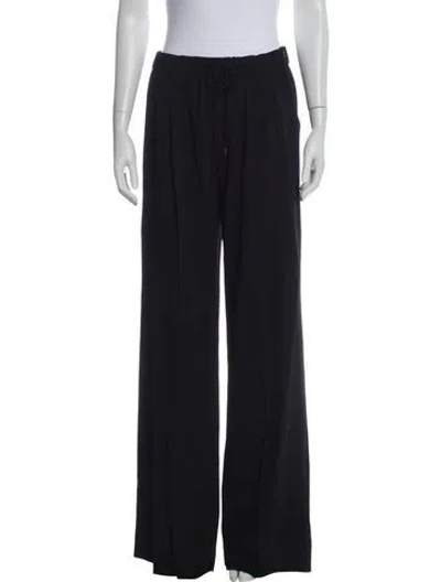 Pre-owned Max Mara Virgin Wool Wide Leg Pants W/ Tags In Blue