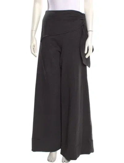 Pre-owned Max Mara Virgin Wool Wide Leg Pants W/ Tags In Gray