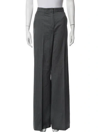 Pre-owned Max Mara Virgin Wool Wide Leg Pants W/ Tags In Grey