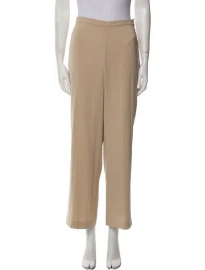 Pre-owned Max Mara Virgin Wool Wide Leg Pants W/ Tags In Neutral