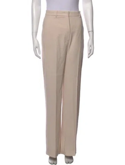 Pre-owned Max Mara Virgin Wool Wide Leg Pants W/ Tags In Neutrals