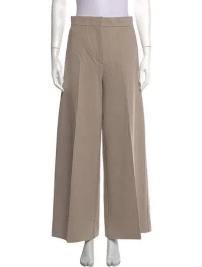 Pre-owned Max Mara Virgin Wool Wide Leg Pants W/ Tags In Neutrals