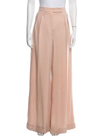 Pre-owned Max Mara Virgin Wool Wide Leg Pants W/ Tags In Orange