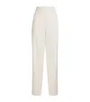 Max Mara Virgin Wool Wide-leg Trousers In White